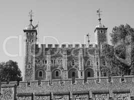 Black and white Tower of London