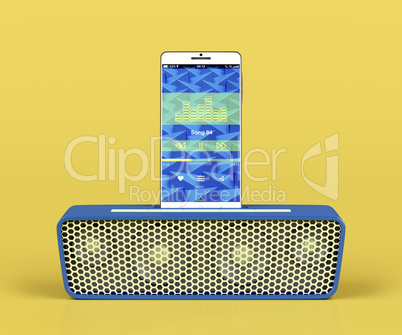 Portable speaker and smartphone