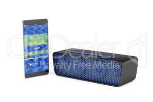 Smartphone and bluetooth speaker
