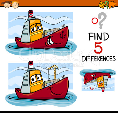 find the differences task for kids