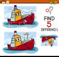find the differences task for kids