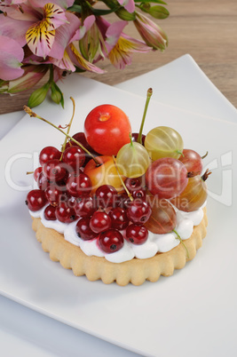Dessert with fruits