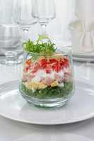Multi-layer salad in a glass