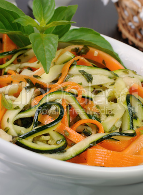 Salad of zucchini and carrots