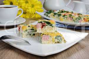 Vegetable omelet with spinach