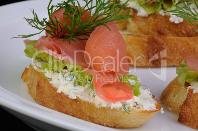 Sandwich with salmon