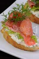 Sandwich with salmon