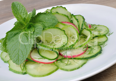 salad cucumber with radish