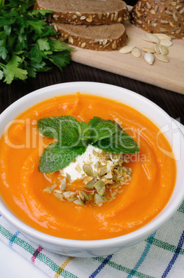 Pumpkin soup puree