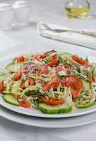 Cabbage salad with cucumber and tomatoes