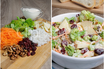 Broccoli salad with chicken