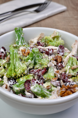 Broccoli salad with chicken