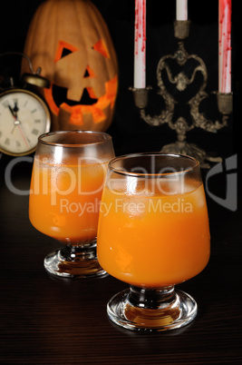 Pumpkin juice with ice