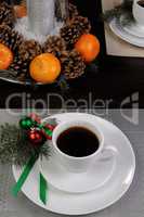 A cup of coffee at Christmas