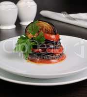 Appetizer Eggplant with Tomatoes