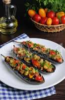 Appetizer eggplant with tomatoes