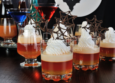 Halloween dessert in a glass