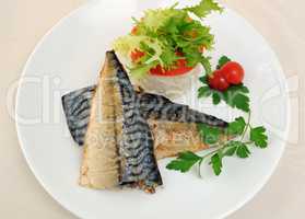 Baked mackerel