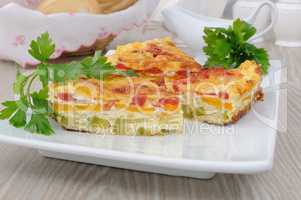 Omelette with vegetables