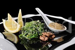 Chuka seaweed salad with peanut sauce