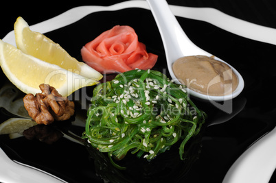 Chuka seaweed salad with peanut sauce