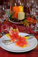 Tableware in autumn colors