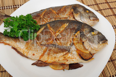 Baked fish with lemon Dorado