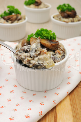 Mushrooms baked