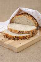 Whole wheat bread with grains