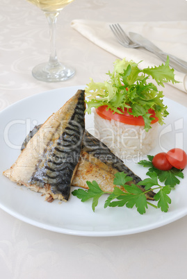 Baked mackerel