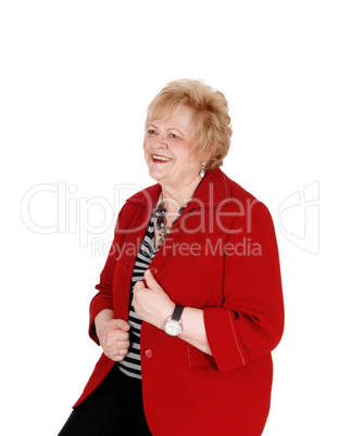 Lovely older woman smiling.