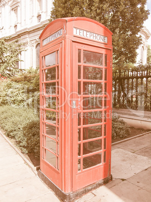 London telephone box vintage