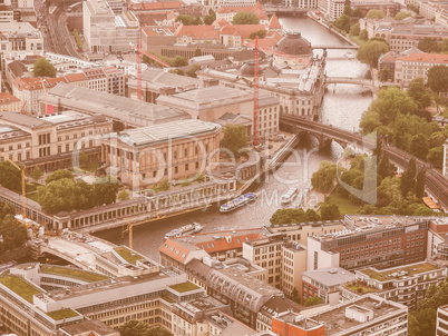 Berlin aerial view vintage