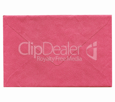 Pink envelope isolated vintage