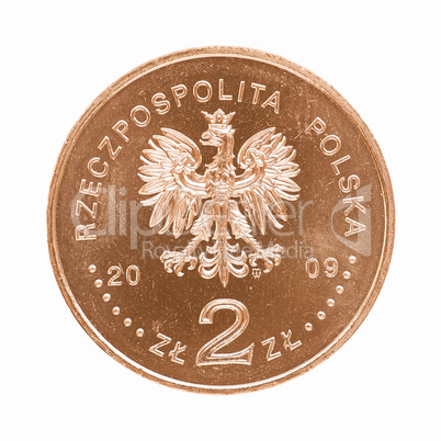 Polish coin front vintage