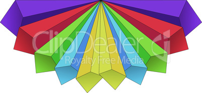 Colored volumetric arrows
