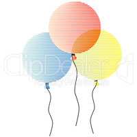 Striped air balloons