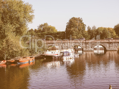 River Avon in Stratford upon Avon vintage