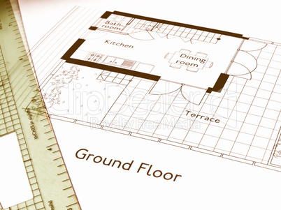 Technical drawing vintage