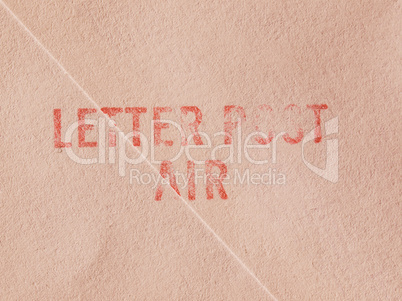 Letter post air vintage