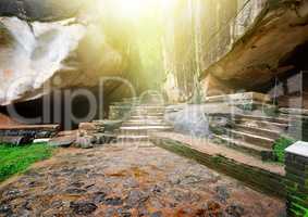 Stairs and rocks