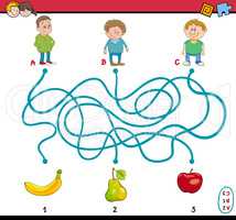 maze puzzle task for kids
