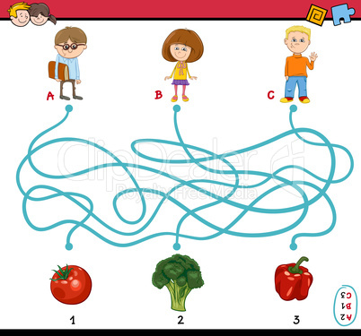 game of path maze for children