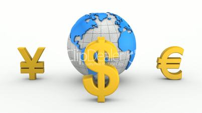 World Currencies Rotate Around the Earth