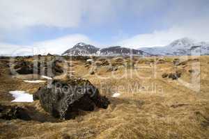 Basalt stones at the cave near Vik, Iceland