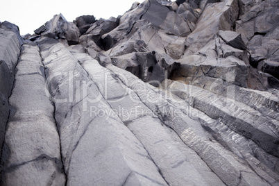 Basalt stones at the cave near Vik, Iceland