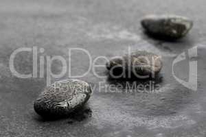 Dark and wet stones for background