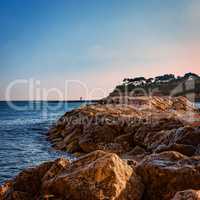 mediterranean coast in autumn