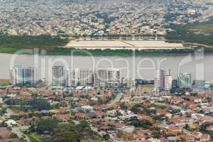 Aerial View of Guayaquil from Window Plane