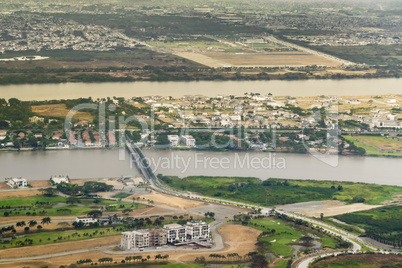 Aerial View of Guayaquil from Window Plane